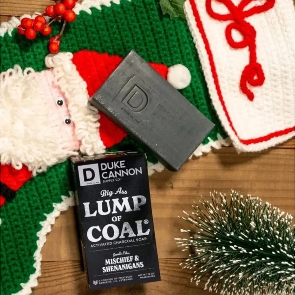 Duke Cannon Big Ass Lump Of Coal Big Brick of Soap Naughty Santa